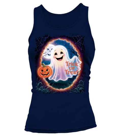 Trick or Treat halloween ghost funny Tank top Woman
