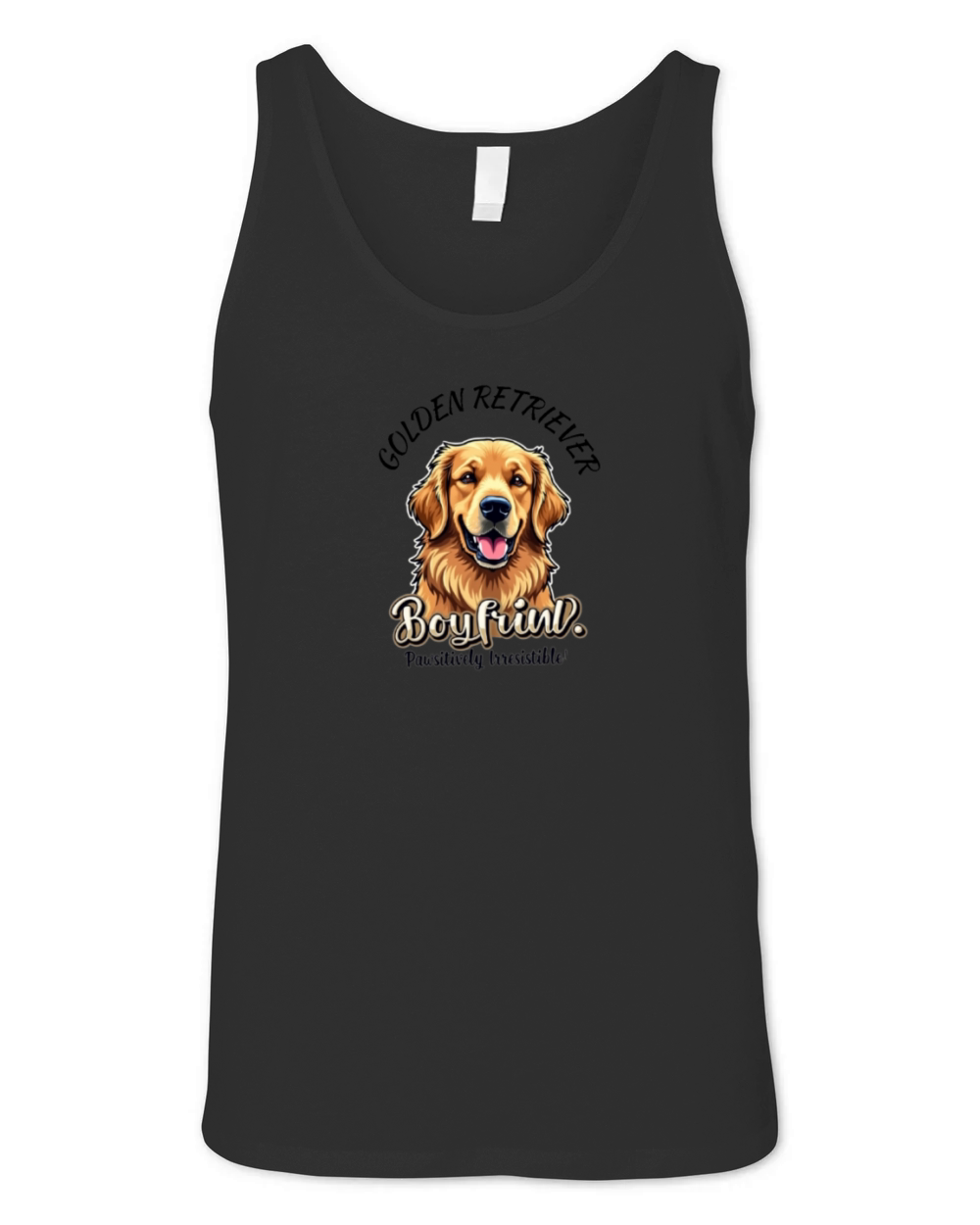 Golden Retriever Boyfrind Unisex Jersey Tank