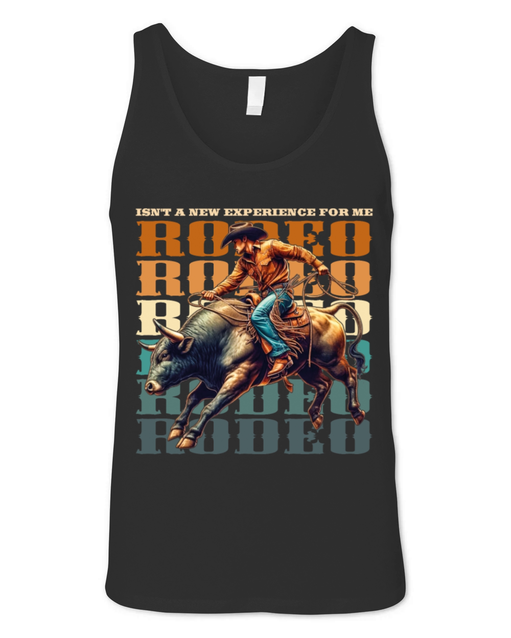 Vintage style Western Bull Rider Unisex Jersey Tank