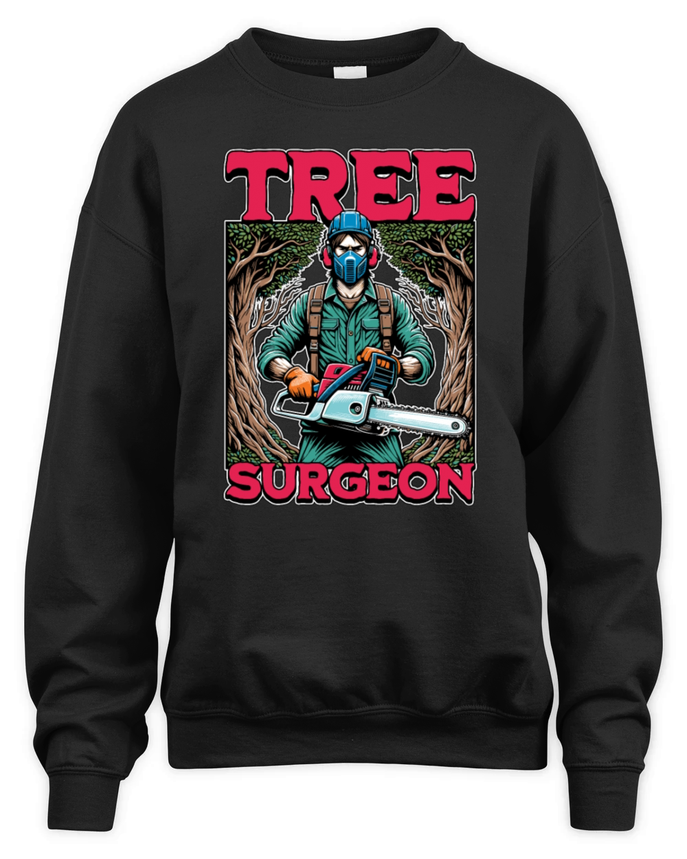 Arborist Tree Surgeon Arboriculture Woodcutter Unisex Premium Crewneck Sweatshirt