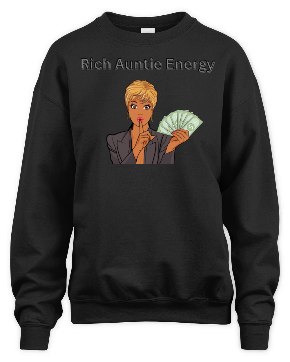 Rich Auntie Energy Unisex Premium Crewneck Sweatshirt