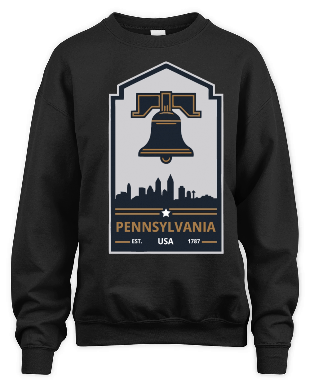 Vintage Pennsylvania Emblem with Liberty Bell Unisex Premium Crewneck Sweatshirt