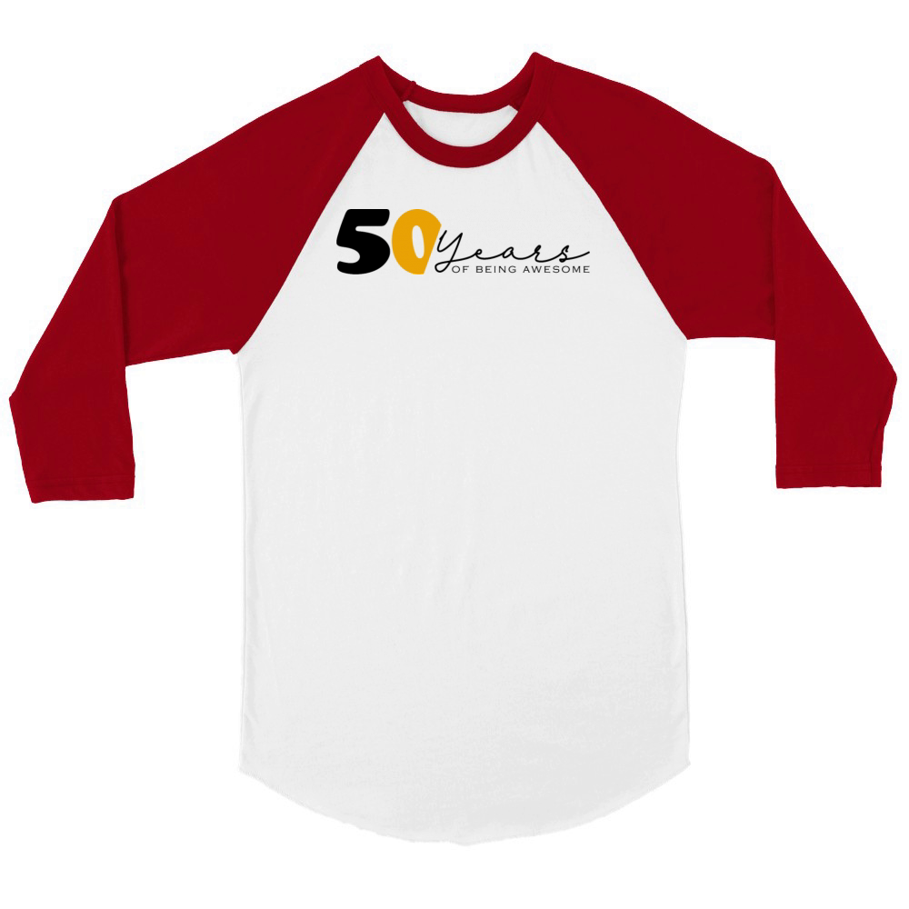 Vintage 1974 Funny 50 Year Old Bday Men Women Unisex ¾ sleeve Raglan T-shirt