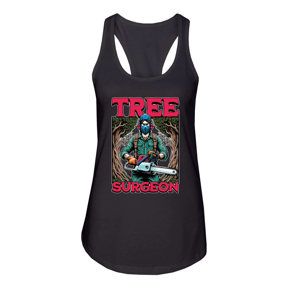 Arborist Tree Surgeon Arboriculture Woodcutter Women's Racerback Tank