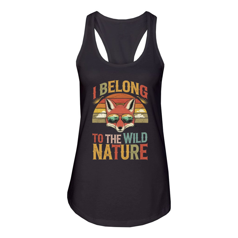 I Belong To The Wild Nature Red Fox Women's Racerback Tank