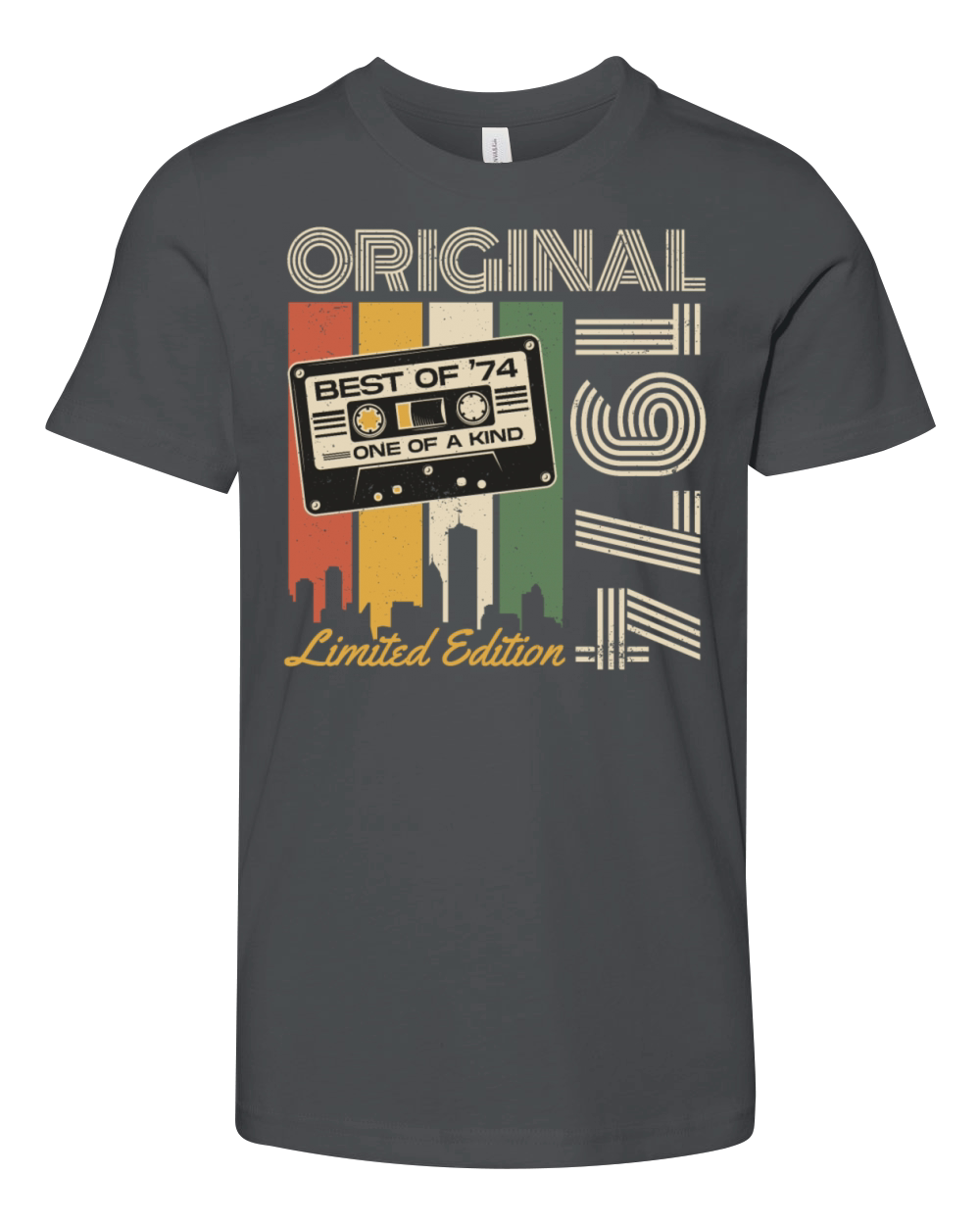 1974 Jahrgang geboren Vintage Retro Geburtstag Youth Unisex Jersey Tee