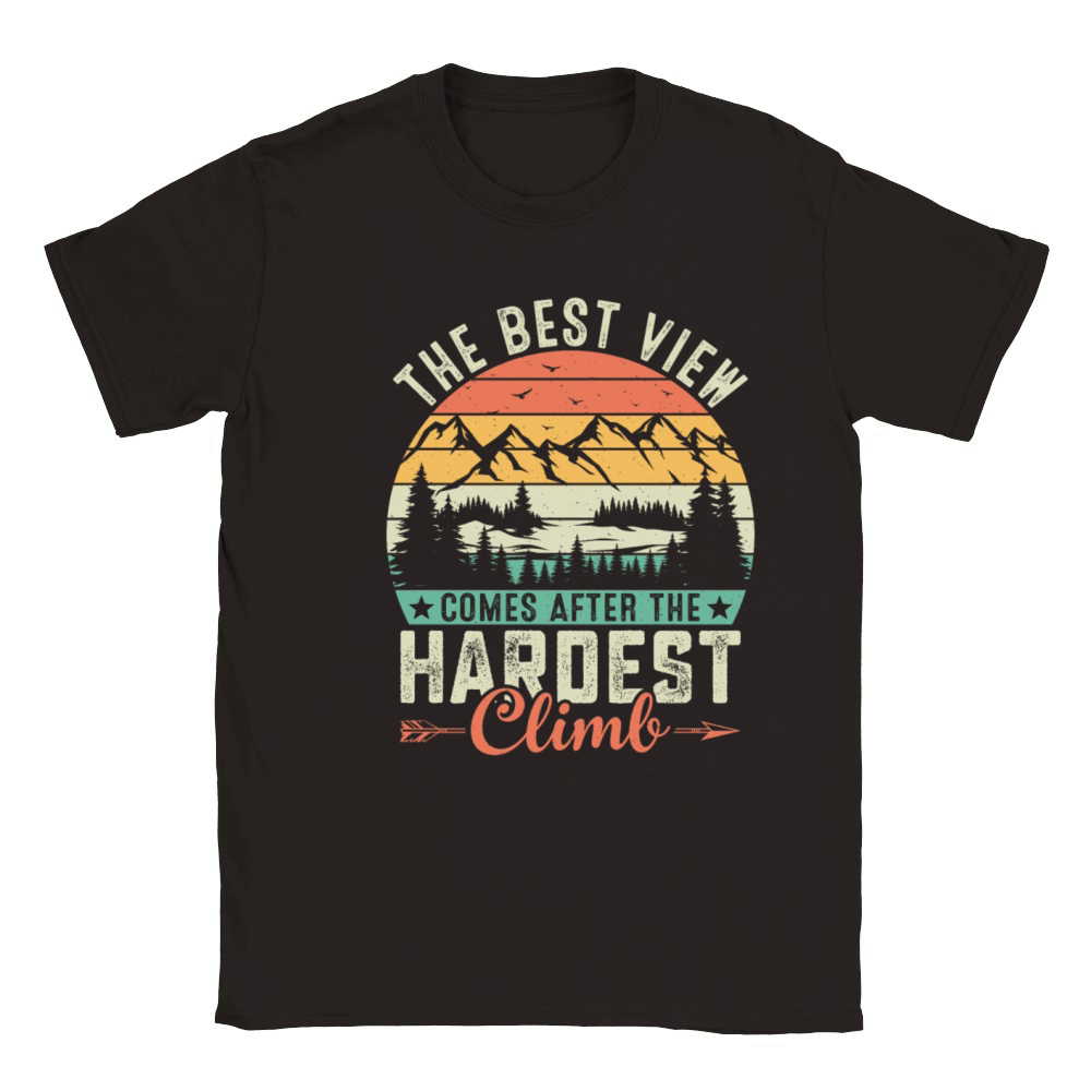 The Best View Comes After The Hardest Climb Shirt Classic Kids Crewneck T-shirt