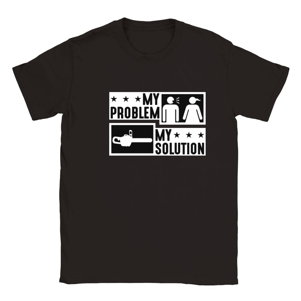 Tree Surgeon My Problem My Solution Pictogram Mom Classic Kids Crewneck T-shirt