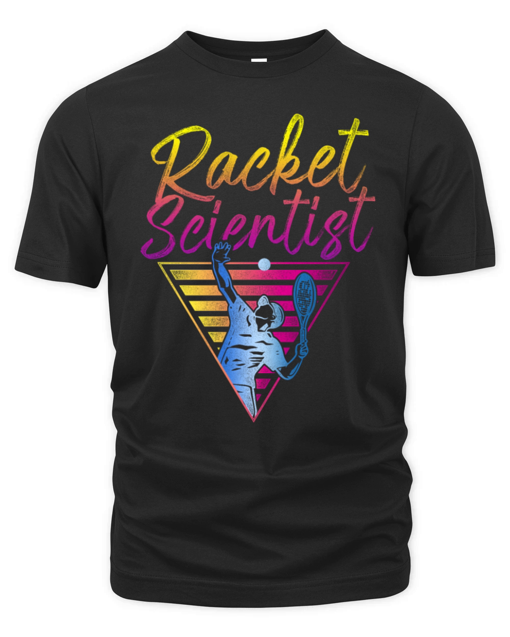 Funny Tennis Player Racket 80s 90s Organic Unisex T-shirt