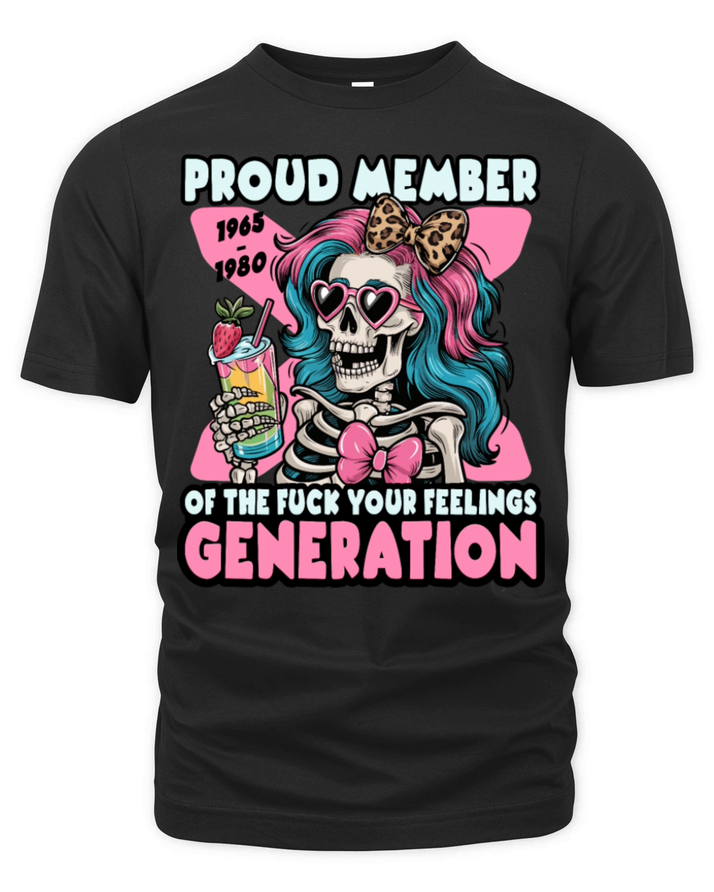 Funny X Generation Gen X Skull Woman Organic Unisex T-shirt