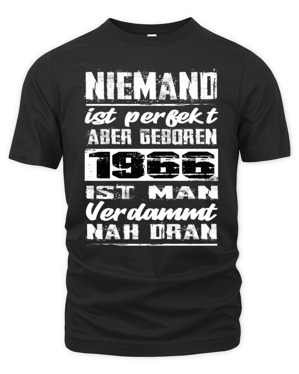 Nobody Is Perfect But Born 1966 Birthday Organic Unisex T-shirt