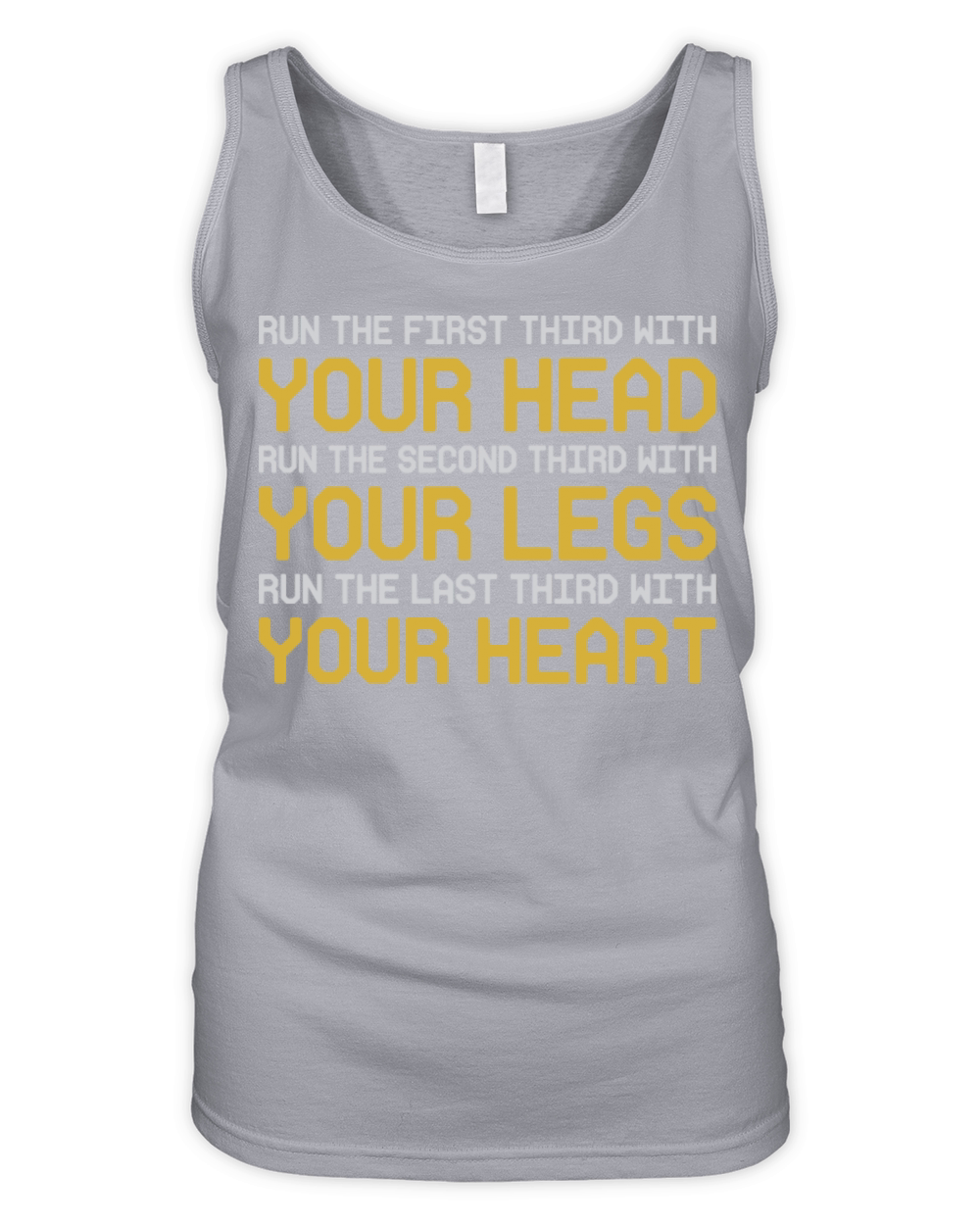 Your Head Legs And Heart Marathon Motivational Organic Women's Tank Top