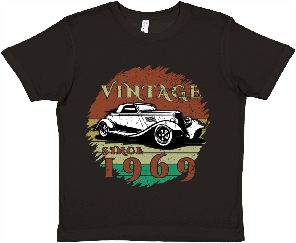 55th birthday Classic Car - Vintage since 1969 Premium Kids Crewneck T-shirt