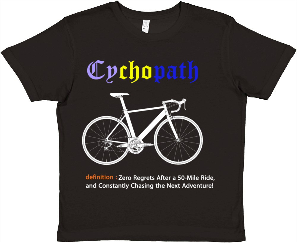 Cycopath Funny Cycling for Cyclists and Bikers Premium Kids Crewneck T-shirt