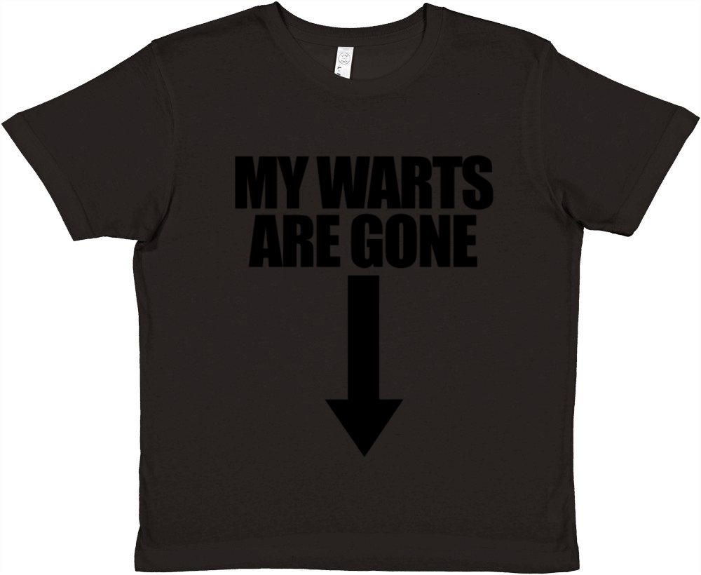 My Warts Are Gone Arrow Down Raunchy Embarrassing Premium Kids Crewneck T-shirt