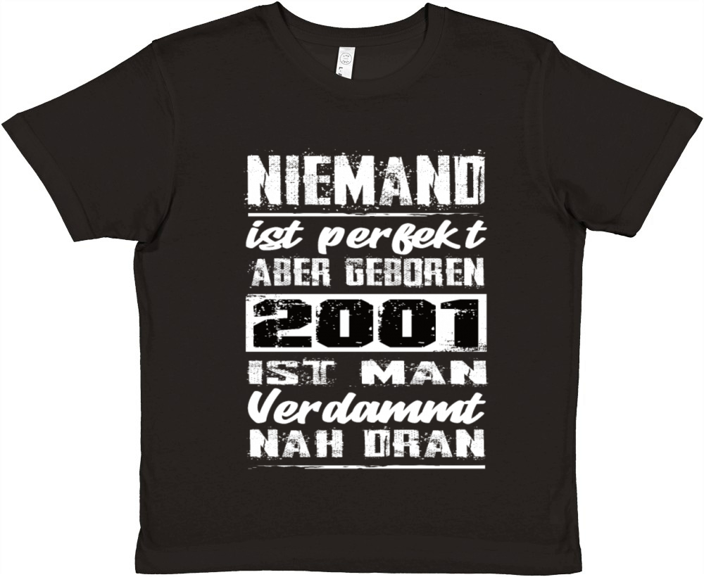 Nobody Is Perfect But Born 2001 Birthday Premium Kids Crewneck T-shirt