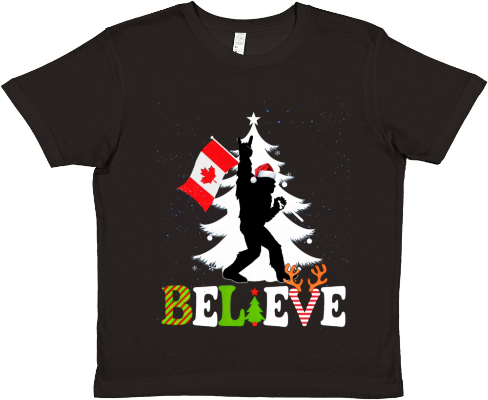 Vintage Canadian BigFoot Christmas 2024 Premium Kids Crewneck T-shirt