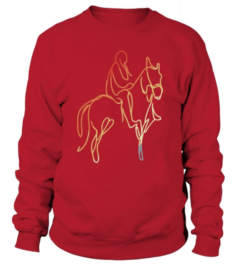Vintage Horse Riding Drawing Sweatshirt Unisex