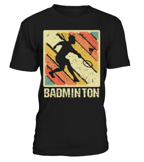 Badminton Retro Sunset Player T-Shirt Unisex