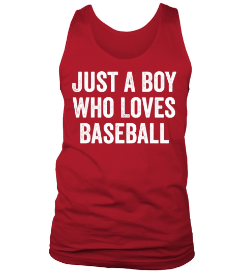 Just a Boy Who Loves Baseball Player Tank Top Unisex