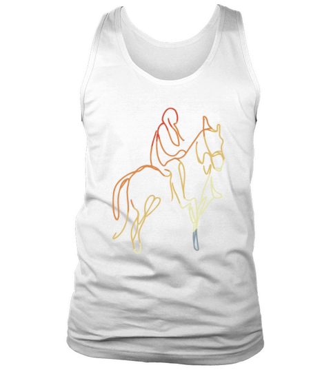 Vintage Horse Riding Drawing Tank Top Unisex