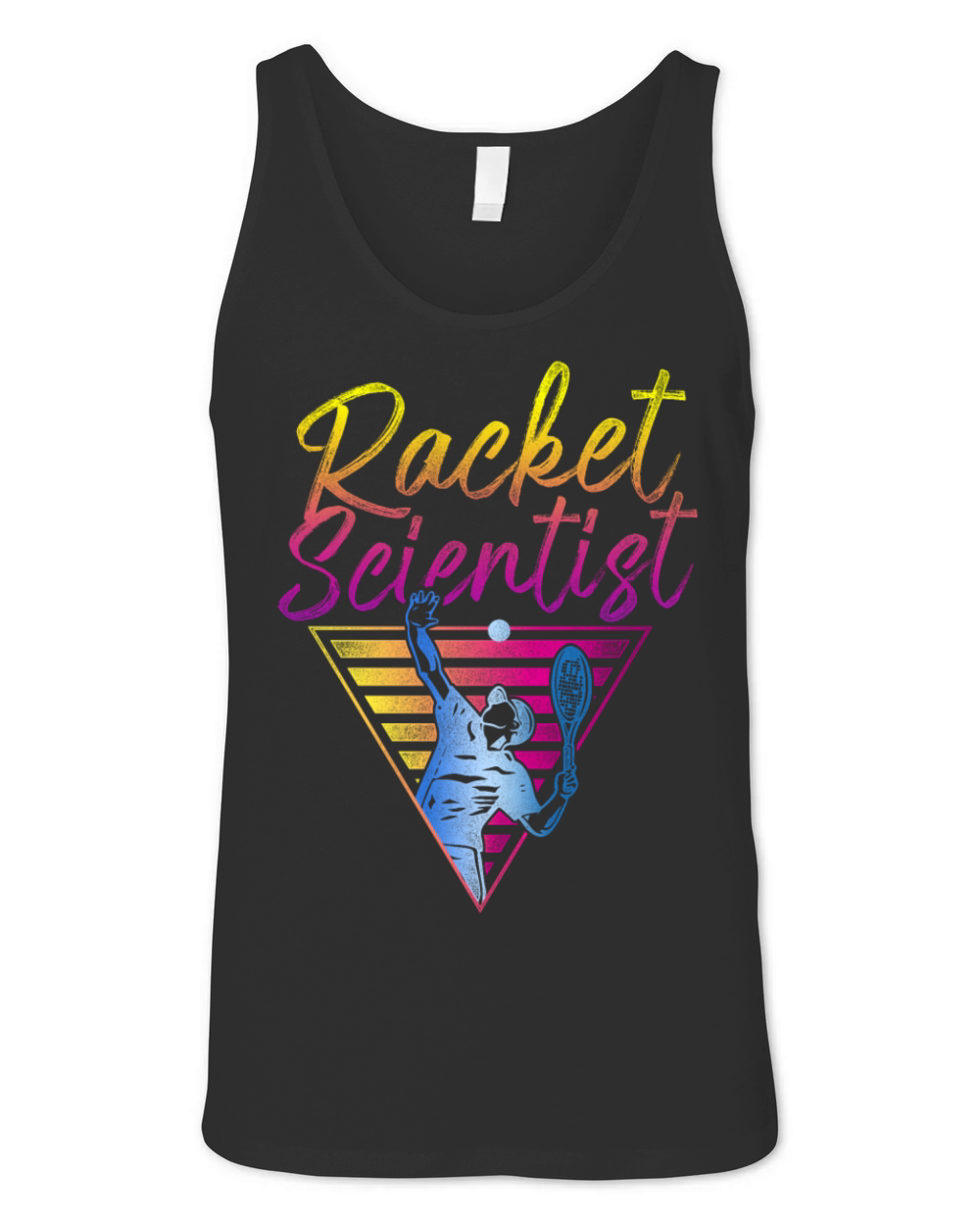 Funny Tennis Player Racket 80s 90s Unisex Jersey Tank