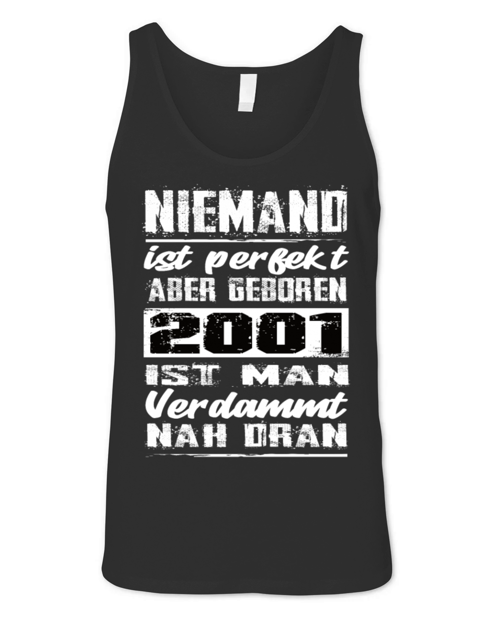 Nobody Is Perfect But Born 2001 Birthday Unisex Jersey Tank