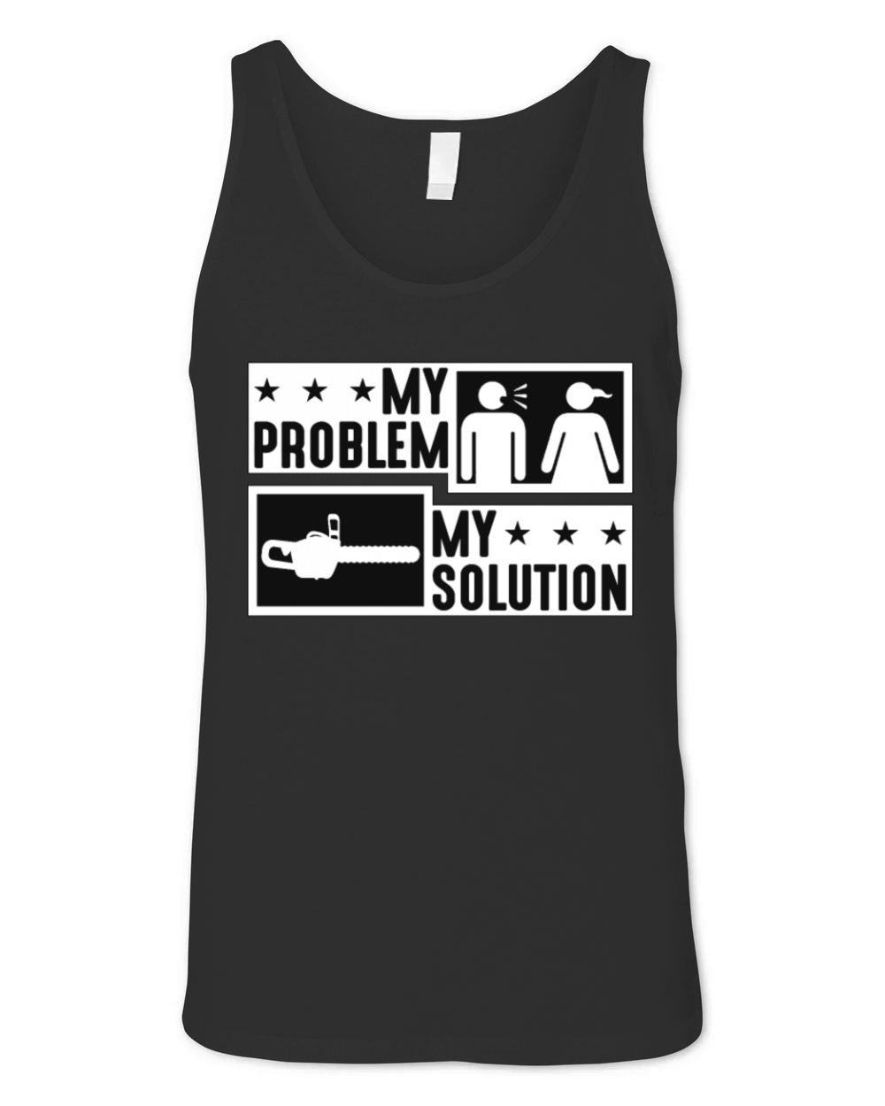 Tree Surgeon My Problem My Solution Pictogram Mom Unisex Jersey Tank
