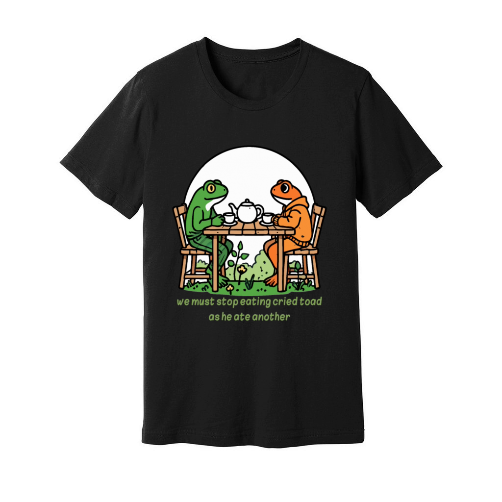 We Must Stop Eating Cried Toad Funny Frog meme Unisex Jersey Tee