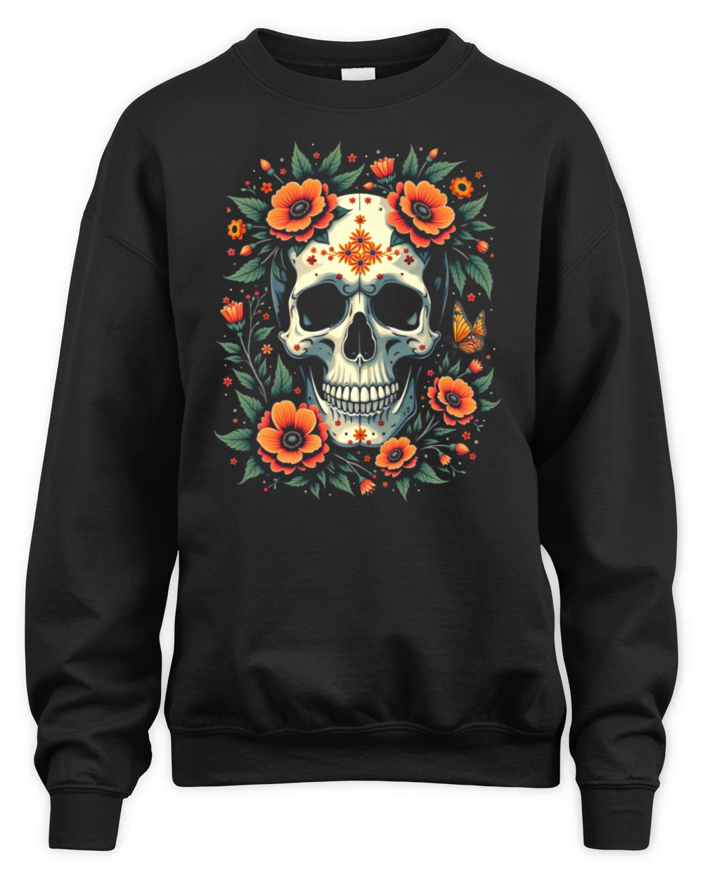Colorful Skull Design Unisex Premium Crewneck Sweatshirt
