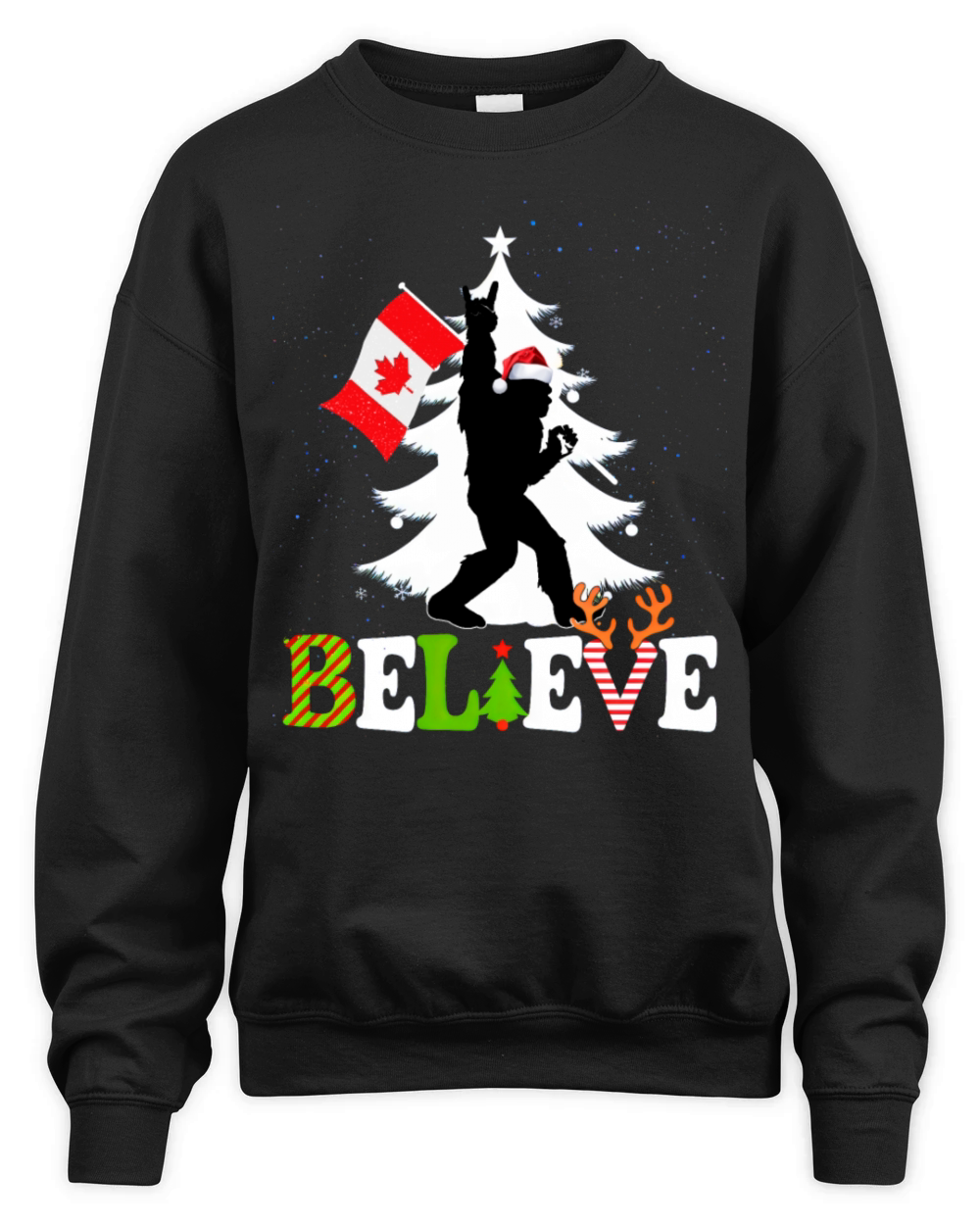 Vintage Canadian BigFoot Christmas 2024 Unisex Premium Crewneck Sweatshirt