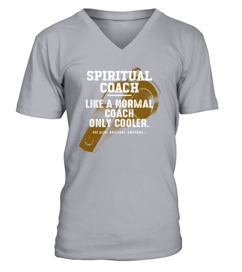 Spiritual Coach Like a Normal Coach Religious Funn V-Neck T-shirt