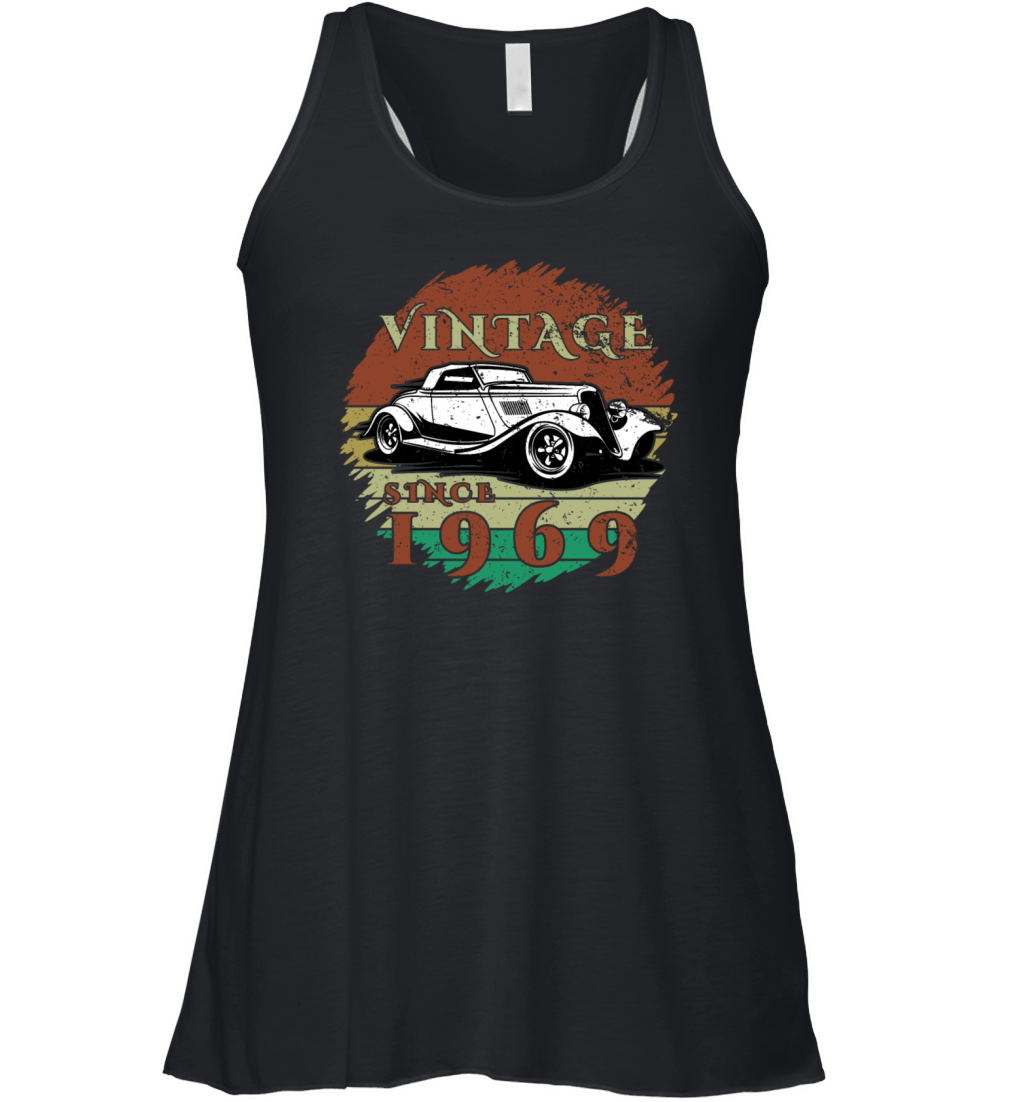 55th birthday Classic Car - Vintage since 1969 Women's Flowy Tank Top