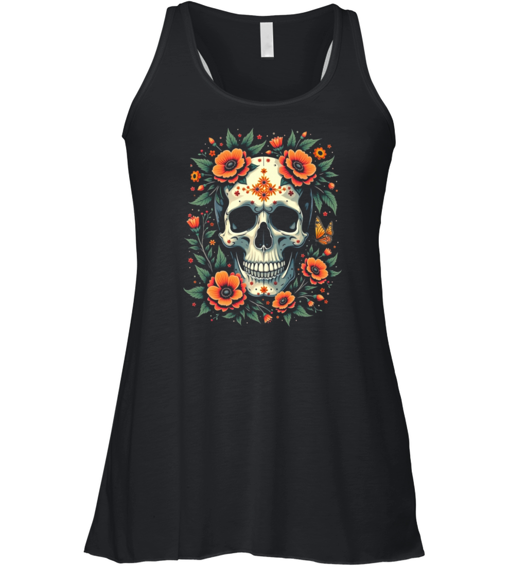 Colorful Skull Design Women's Flowy Tank Top