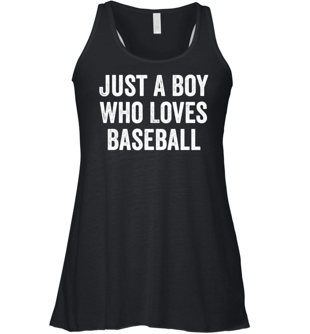 Just a Boy Who Loves Baseball Player Women's Flowy Tank Top