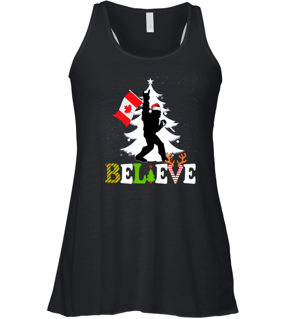 Vintage Canadian BigFoot Christmas 2024 Women's Flowy Tank Top