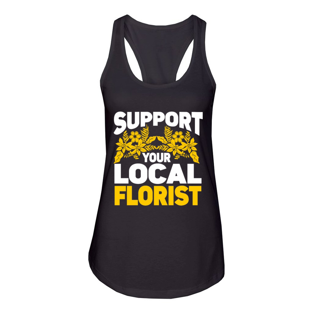 Florist Floral Flower Floristry Women's Racerback Tank