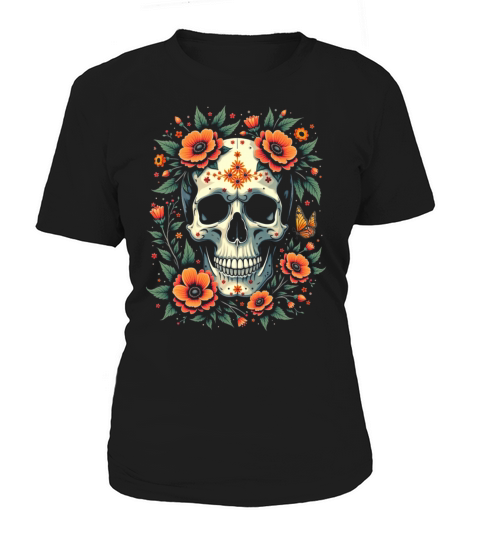 Colorful Skull Design Women's T-Shirt