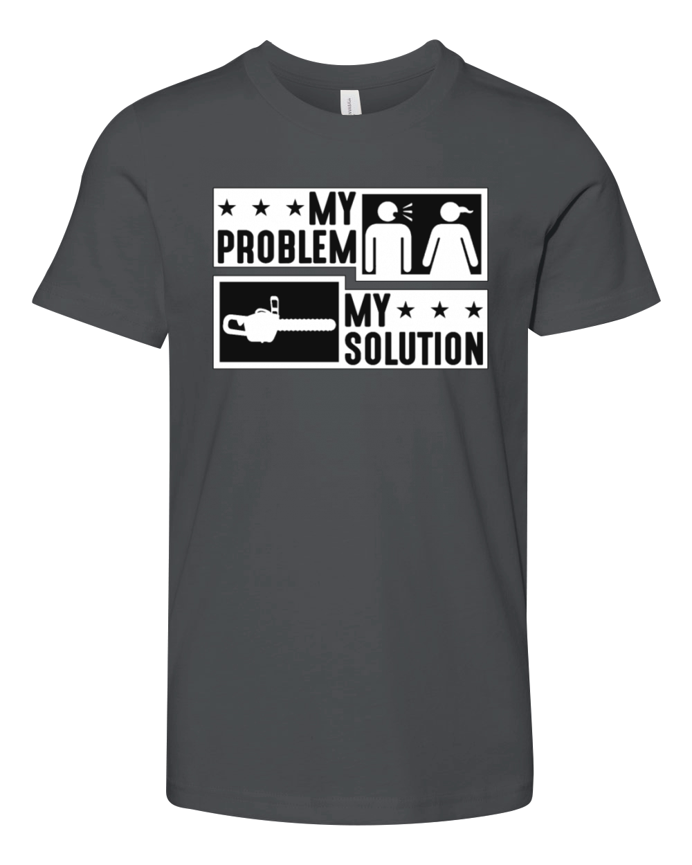 Tree Surgeon My Problem My Solution Pictogram Mom Youth Unisex Jersey Tee