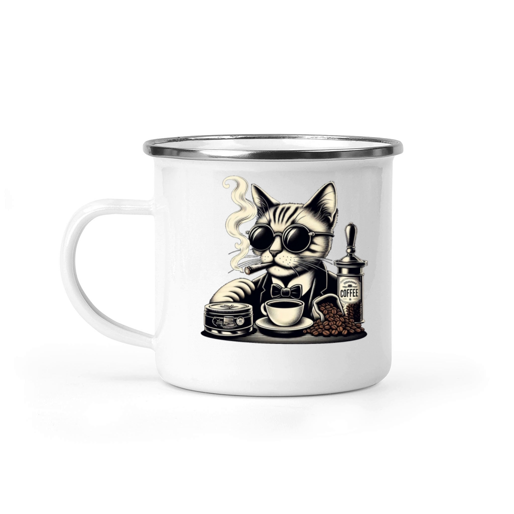 "Midnight Cat" Camping Mug