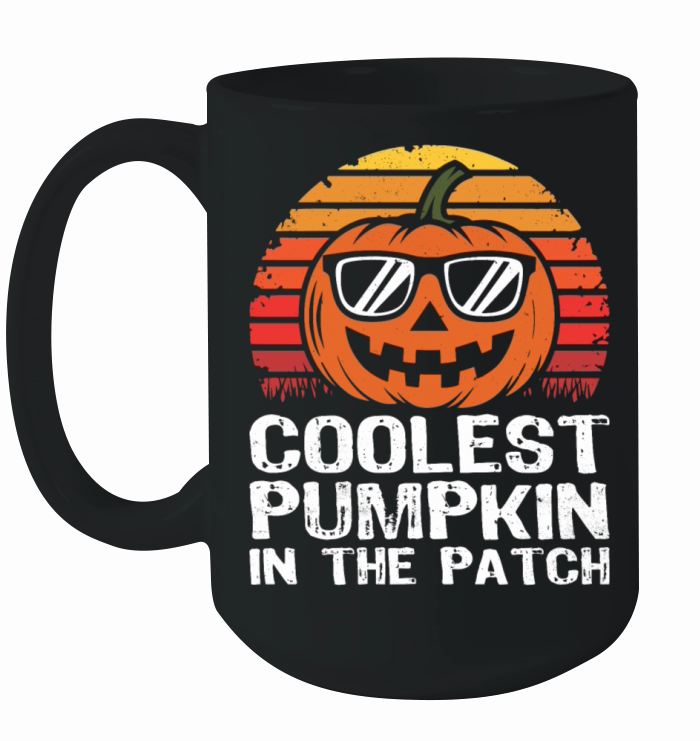 Cool Pumpkin Jack-O-Lantern Funny Retro Halloween Ceramic Mug