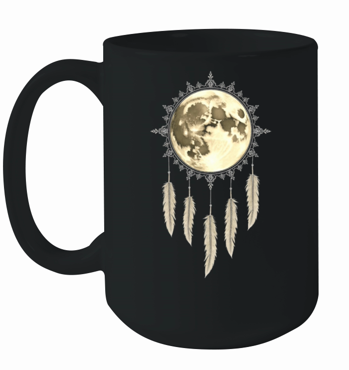 Moon Dream Catcher Ornate Design Ceramic Mug
