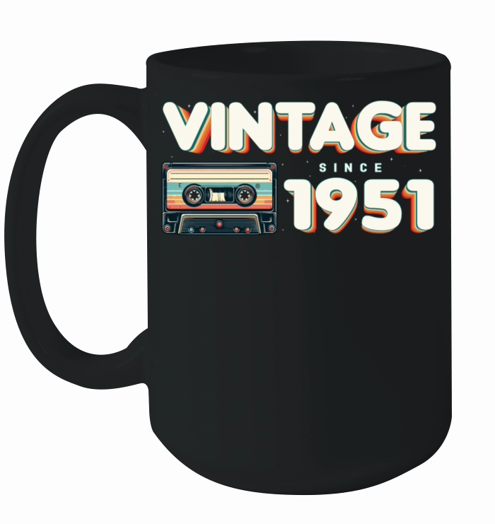 Retro Vintage 1951 Nostalgic Birthday Men Women Ceramic Mug