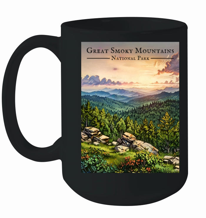 Sunset Serenity - Great Smoky Mountains Ceramic Mug