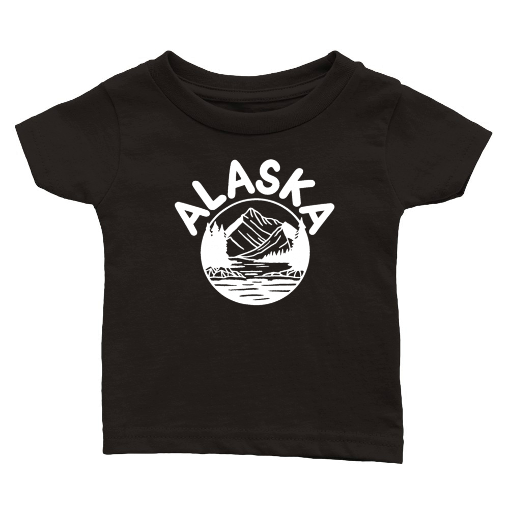 Alaska Mountain Lover Vintage Classic Baby Crewneck T-shirt