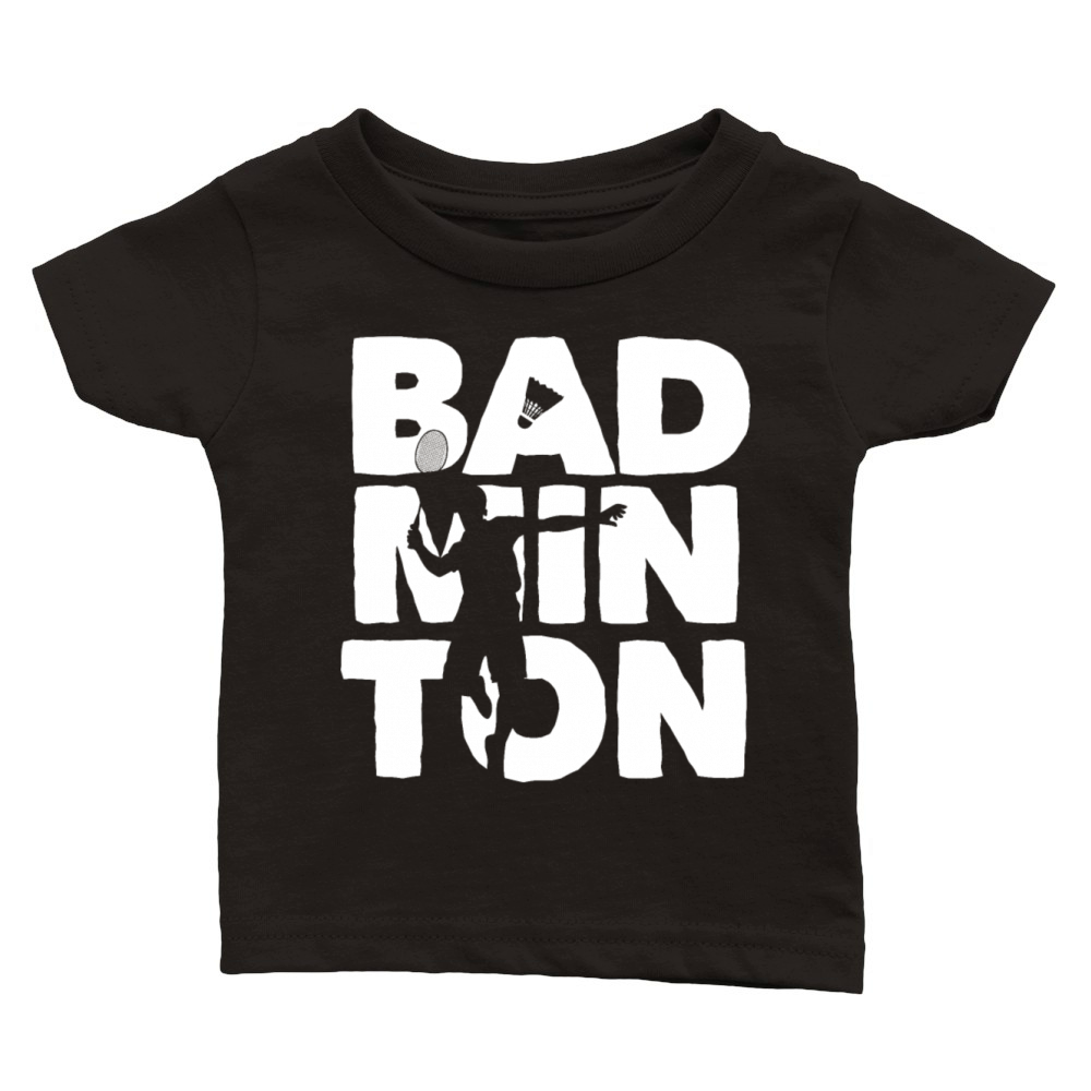 Racquet Shuttlecock Player Badminton Classic Baby Crewneck T-shirt