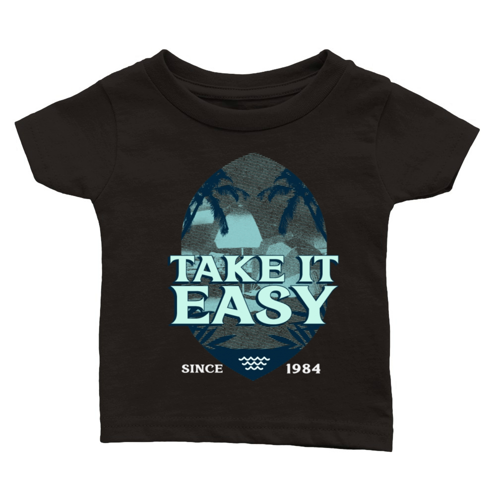 Take it Easy Vintage Classic Baby Crewneck T-shirt