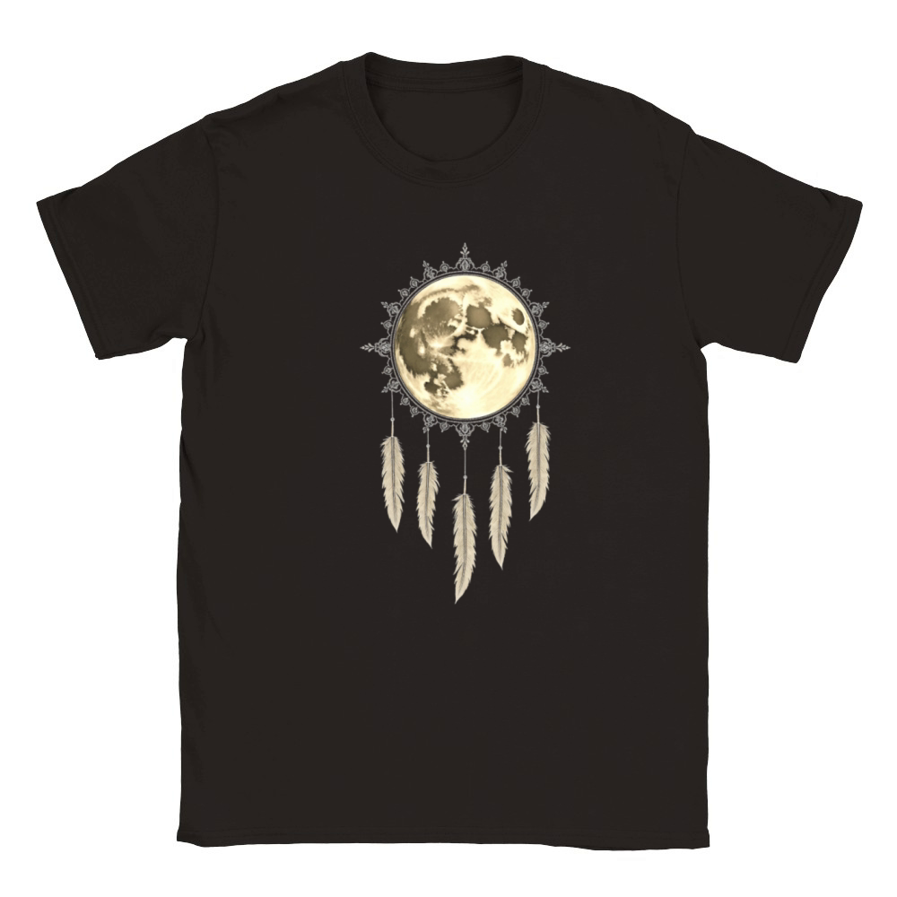 Moon Dream Catcher Ornate Design Classic Kids Crewneck T-shirt