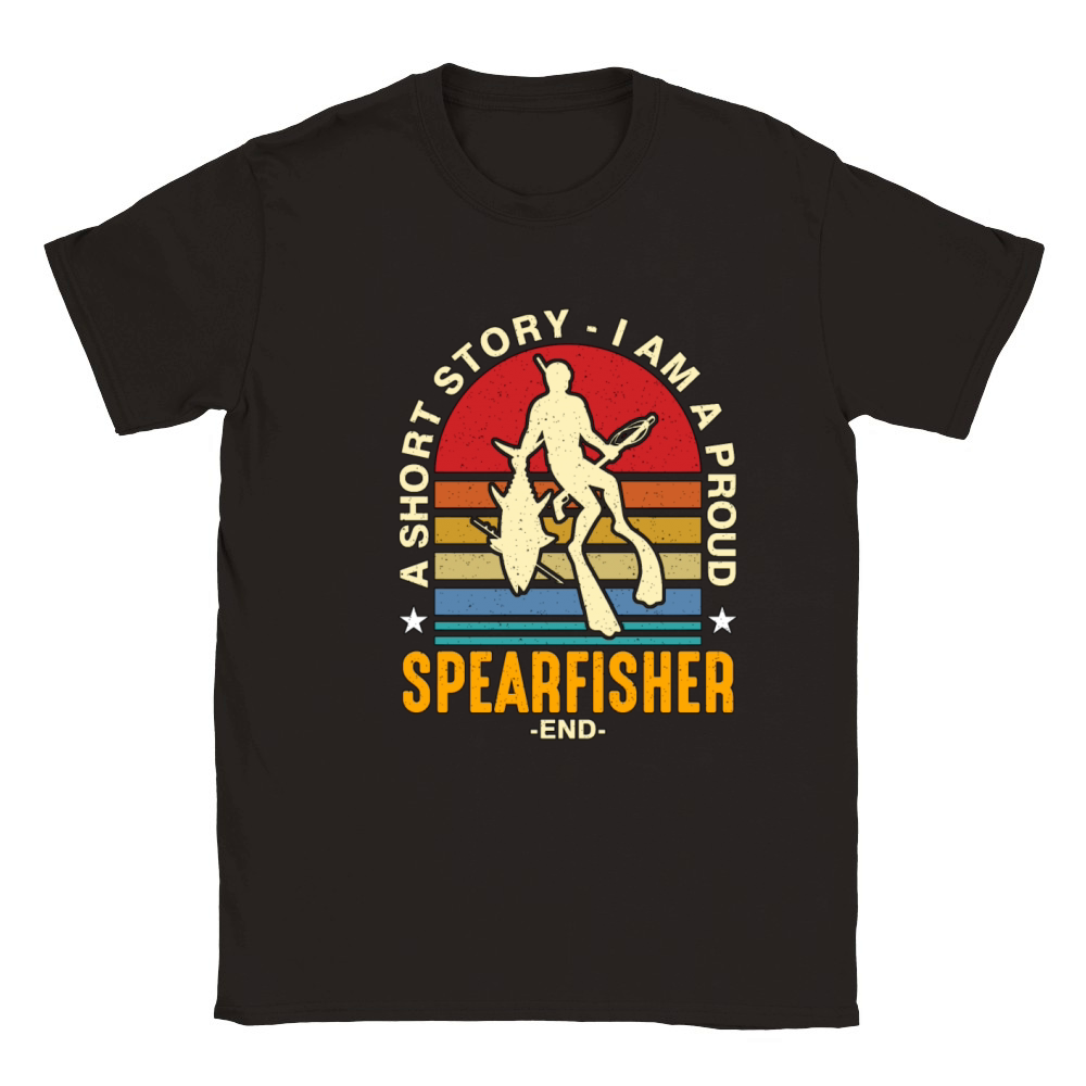 Spearfishing A Short Story I Am A Proud Fisherman Classic Kids Crewneck T-shirt