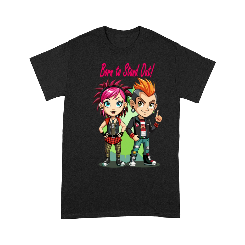 Born to Stand Out - Bold Punk Style Characters Comfort T-shirt